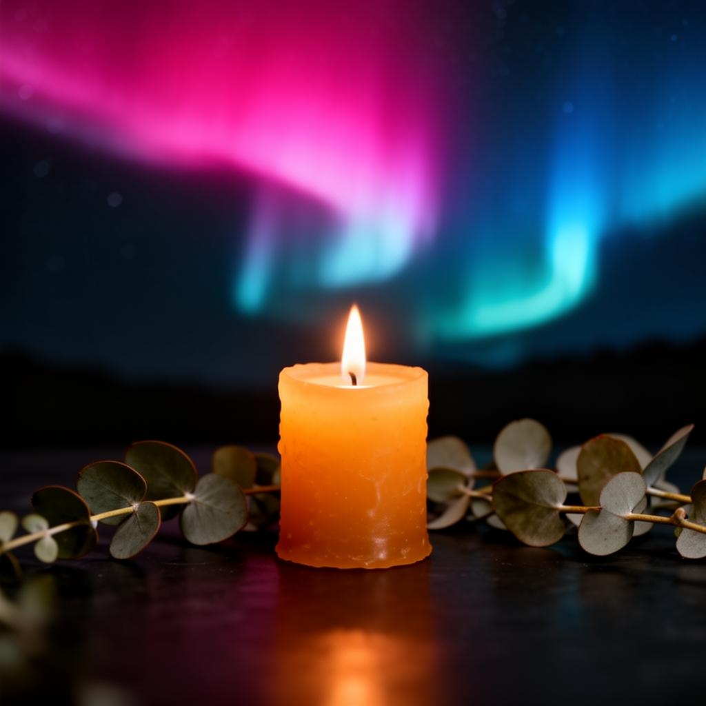 A memorial candle